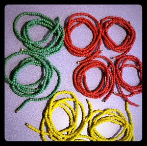 Beaded Anklets, bracelets, waist, necklaces